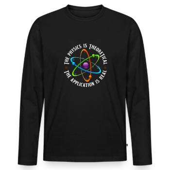 Physik Physiker - Männer Premium Bio Langarmshirt - Schwarz - Vorne - Nico (187cm)