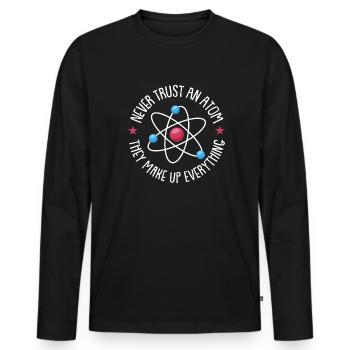 Physik Physiker - Männer Premium Bio Langarmshirt - Schwarz - Vorne - Nico (187cm)