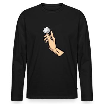Golf Golfer Golfer Golfer Golf Course - Men's Premium Organic Long Sleeve Shirt - black - Front - Nico (187cm)