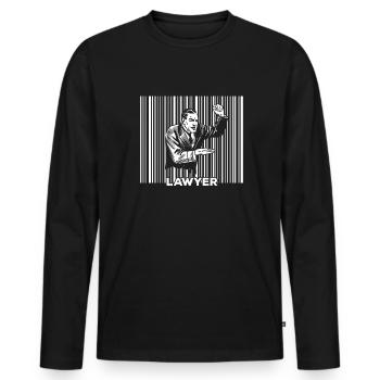 Avocat Avocat Avocat Avocat - T-shirt manches longues Premium bio Homme - noir - Devant - Nico (187cm)