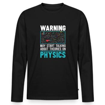 Physik Physiker - Männer Premium Bio Langarmshirt - Schwarz - Vorne - Nico (187cm)