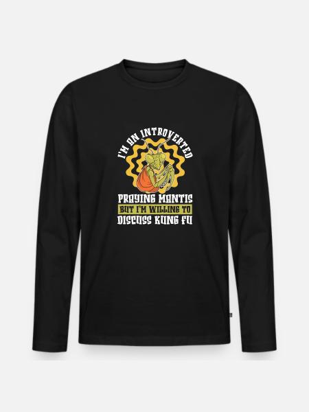 Kung Fu - Männer Premium Bio Langarmshirt - Schwarz