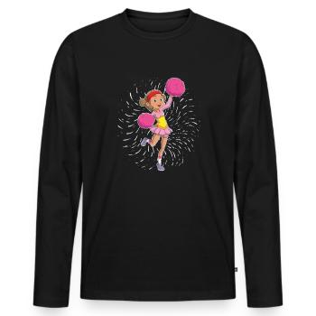 Cheerleading Cheerleader - Men's Premium Organic Long Sleeve Shirt - black - Front - Nico (187cm)