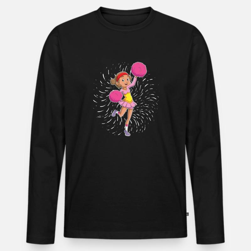 Cheerleading Cheerleader - Männer Premium Bio Langarmshirt - Schwarz