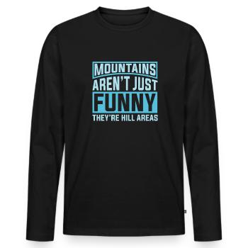 Father jokes Dad Jokes - Men's Premium Organic Long Sleeve Shirt - black - Front - Nico (187cm)