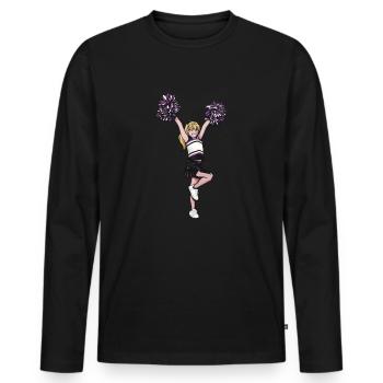 Cheerleading Cheerleader - Men's Premium Organic Long Sleeve Shirt - black - Front - Nico (187cm)