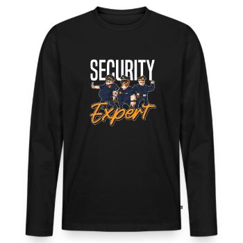 Service de sécurité des agents de sécurité - T-shirt manches longues Premium bio Homme - noir - Devant - Nico (187cm)