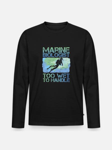 Marine biology - Men's Premium Organic Long Sleeve Shirt - black