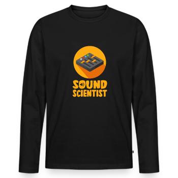 Tontechniker Sound Audio Engineer - Männer Premium Bio Langarmshirt - Schwarz - Vorne - Nico (187cm)