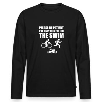 Triathlon - Men's Premium Organic Long Sleeve Shirt - black - Front - Nico (187cm)