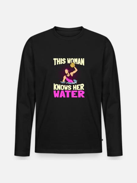 Wasserball - Männer Premium Bio Langarmshirt - Schwarz