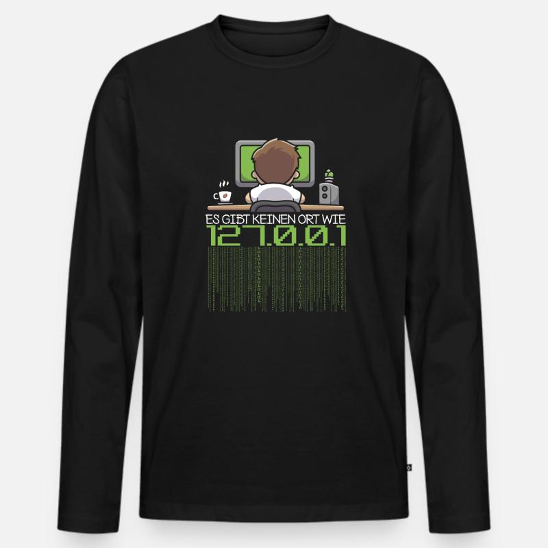 Programmer Coder Software Developer - Men's Premium Organic Long Sleeve Shirt - black