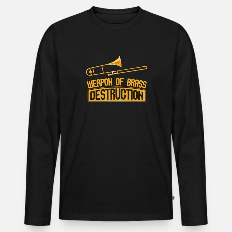 Jazz - Männer Premium Bio Langarmshirt - Schwarz