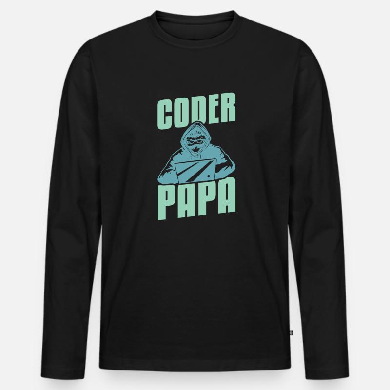 Programmierer Coder Software Entwickler - Männer Premium Bio Langarmshirt - Schwarz