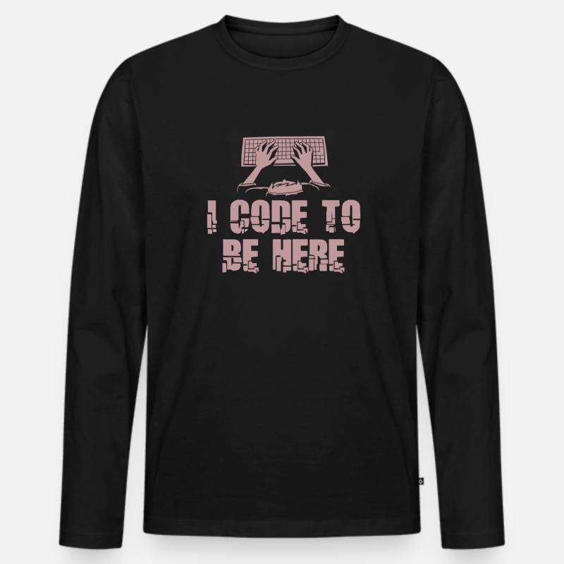 Programmer Coder Software Developer - Men's Premium Organic Long Sleeve Shirt - black