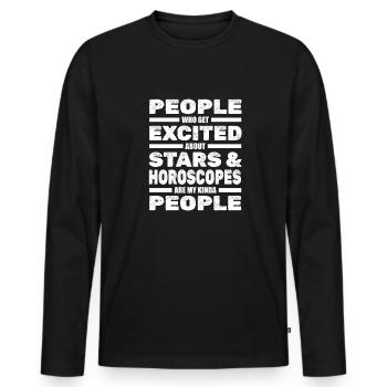 Astrology Zodiac Sign Zodiac Astrologer - Men's Premium Organic Long Sleeve Shirt - black - Front - Nico (187cm)