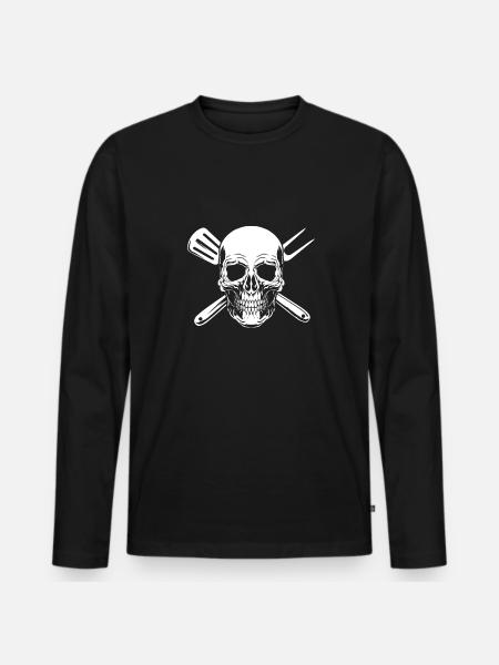 Grill grill master BBQ - Men's Premium Organic Long Sleeve Shirt - black