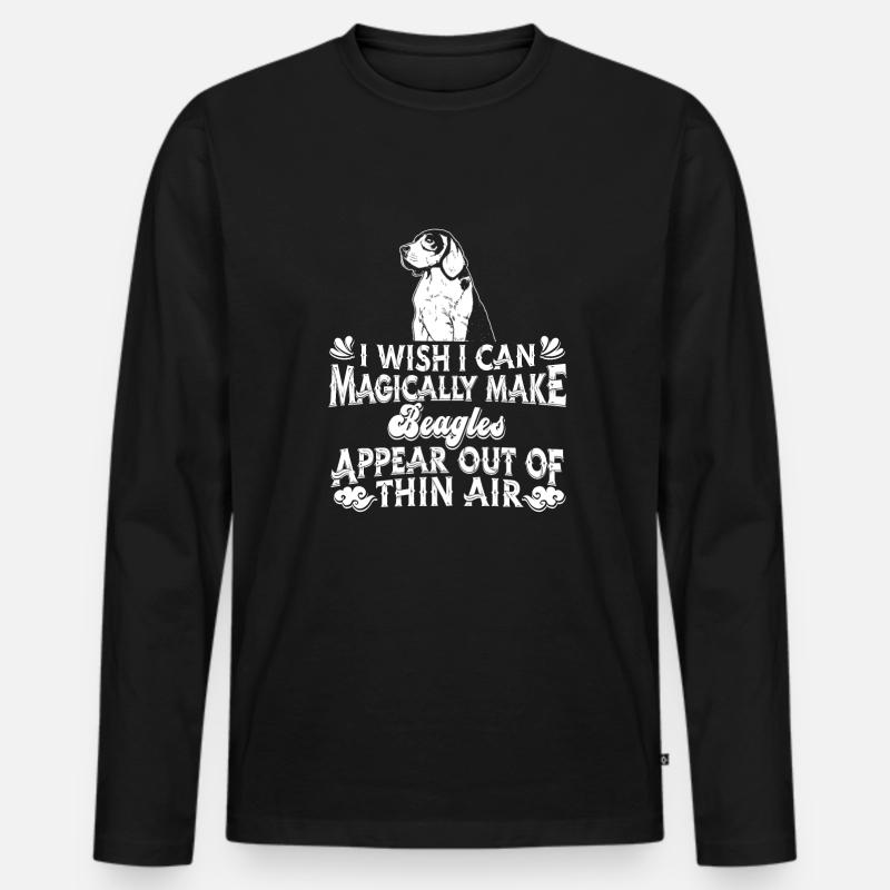 Beagle Hund - Männer Premium Bio Langarmshirt - Schwarz