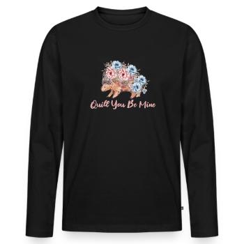 porcupine - Men's Premium Organic Long Sleeve Shirt - black - Front - Nico (187cm)