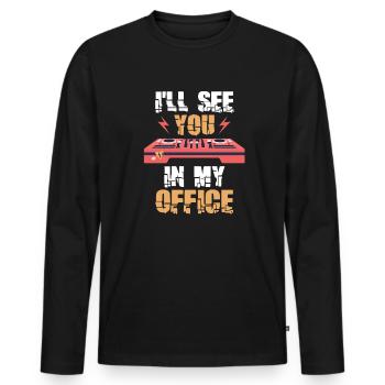 Tontechniker Sound Audio Engineer - Männer Premium Bio Langarmshirt - Schwarz - Vorne - Nico (187cm)