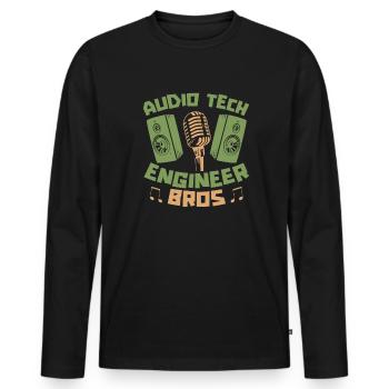 Tontechniker Sound Audio Engineer - Männer Premium Bio Langarmshirt - Schwarz - Vorne - Nico (187cm)