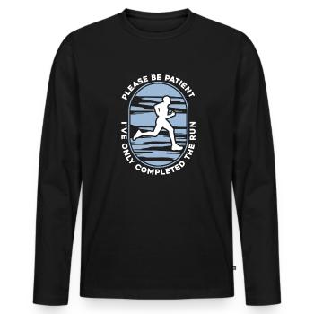 Triathlon - Men's Premium Organic Long Sleeve Shirt - black - Front - Nico (187cm)