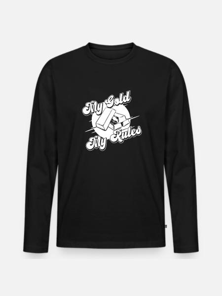 Gold Mining Gold Mine - Men's Premium Organic Long Sleeve Shirt - black