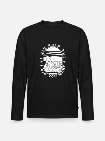 Gold Mining Gold Mine - Men's Premium Organic Long Sleeve Shirt - black