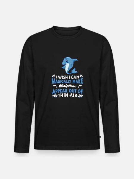 Dolphin Dolphins - Men's Premium Organic Long Sleeve Shirt - black