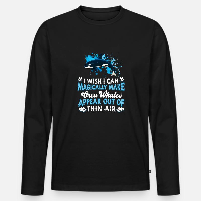 Orca Wal Schwertwal Orca - Männer Premium Bio Langarmshirt - Schwarz