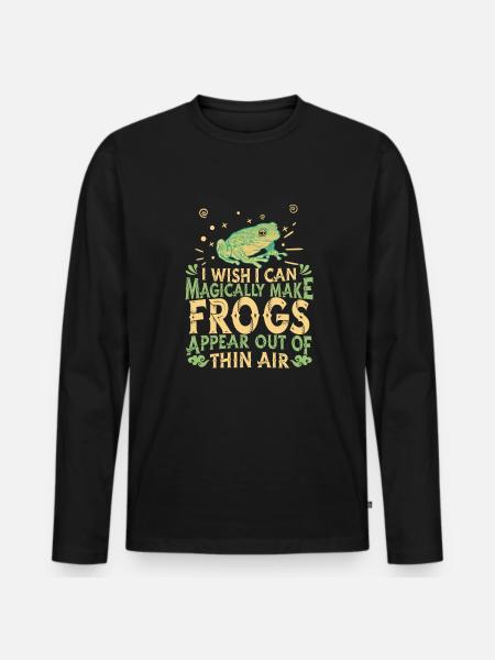 Frog Frogs Amphibian - Men's Premium Organic Long Sleeve Shirt - black