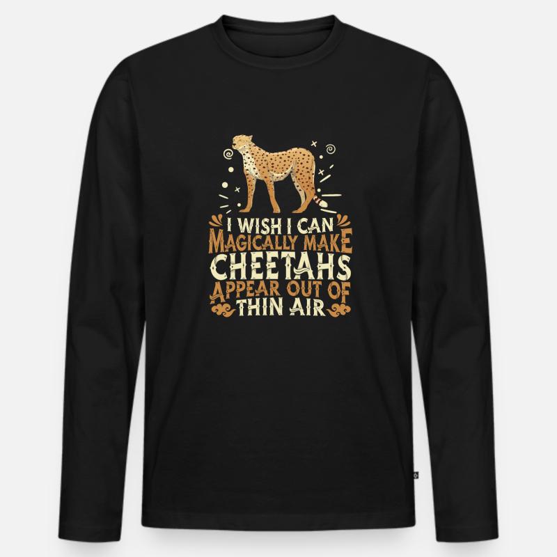 Gepard - Männer Premium Bio Langarmshirt - Schwarz