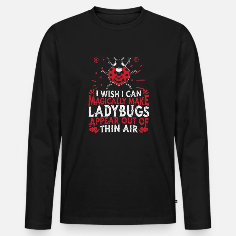 Ladybug Modschegiebchen Mariechenkäfer - Men's Premium Organic Long Sleeve Shirt - black
