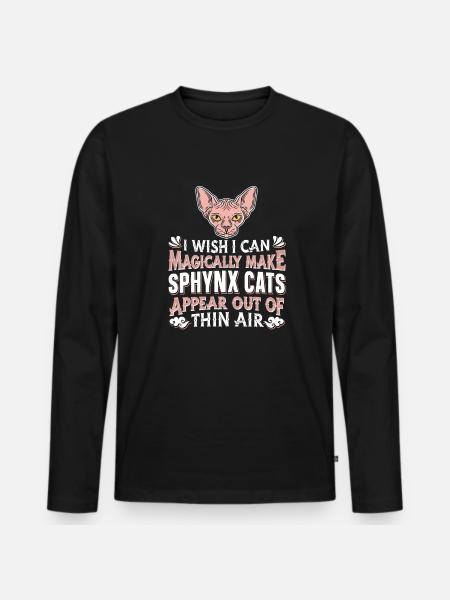 Sphynx Cat - Men's Premium Organic Long Sleeve Shirt - black