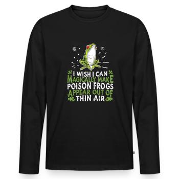 Frog Frogs Amphibian - Men's Premium Organic Long Sleeve Shirt - black - Front - Nico (187cm)