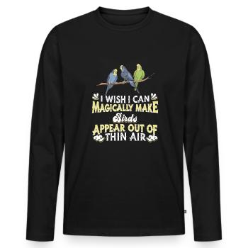 Vogel Vögel - Männer Premium Bio Langarmshirt - Schwarz - Vorne - Nico (187cm)