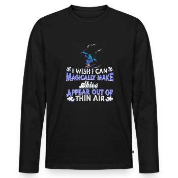 Ski Skiing Skis - T-shirt manches longues Premium bio Homme - noir - Devant - Nico (187cm)