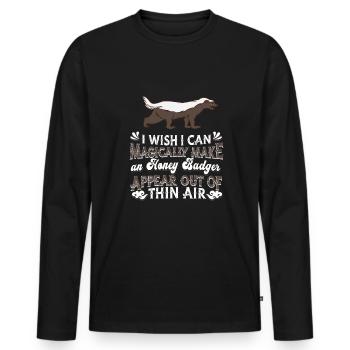 Honey badger - Men's Premium Organic Long Sleeve Shirt - black - Front - Nico (187cm)