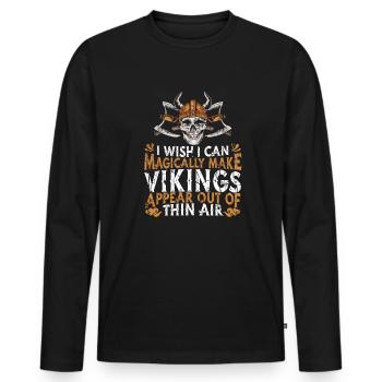 Viking Valhalla - T-shirt manches longues Premium bio Homme - noir - Devant - Nico (187cm)