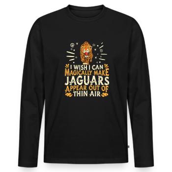 Jaguar - Men's Premium Organic Long Sleeve Shirt - black - Front - Nico (187cm)
