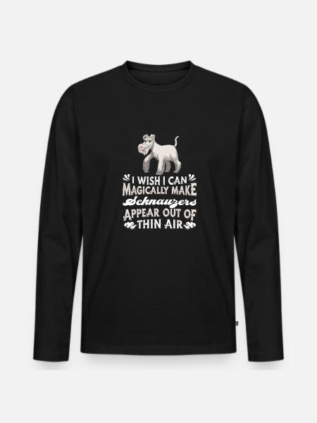 Schnauzer Dog - Men's Premium Organic Long Sleeve Shirt - black