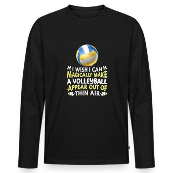 Volleyball Beach Volleyball - Men's Premium Organic Long Sleeve Shirt - black - Front - Nico (187cm)