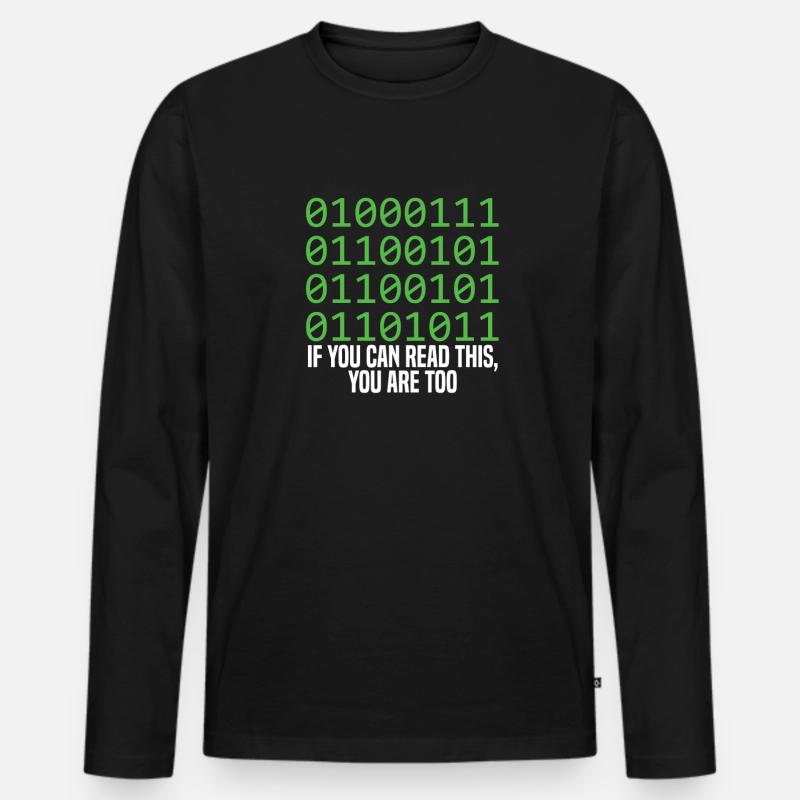 Programmer Coder Software Developer - Men's Premium Organic Long Sleeve Shirt - black