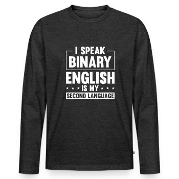 Programmer Coder Software Developer - Men's Premium Organic Long Sleeve Shirt - heather anthracite - Front - Nico (187cm)