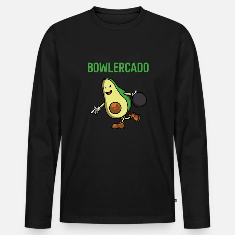 Bowling - Männer Premium Bio Langarmshirt - Schwarz