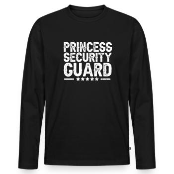Service de sécurité des agents de sécurité - T-shirt manches longues Premium bio Homme - noir - Devant - Nico (187cm)