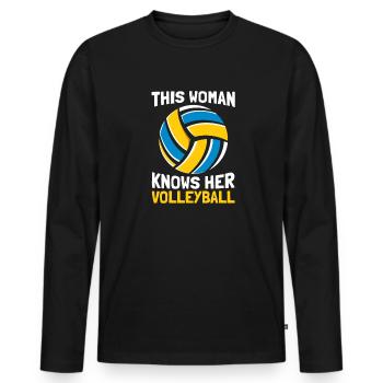 Volleyball Beach Volleyball - Men's Premium Organic Long Sleeve Shirt - black - Front - Nico (187cm)