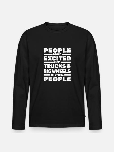 Monstertruck - Männer Premium Bio Langarmshirt - Schwarz