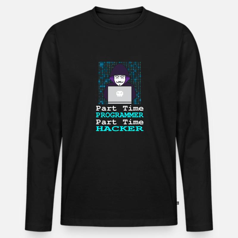 Programmierer Coder Software Entwickler - Männer Premium Bio Langarmshirt - Schwarz