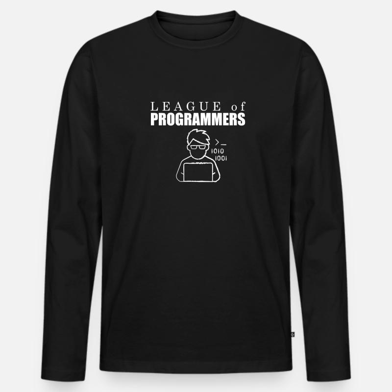Programmierer Coder Software Entwickler - Männer Premium Bio Langarmshirt - Schwarz